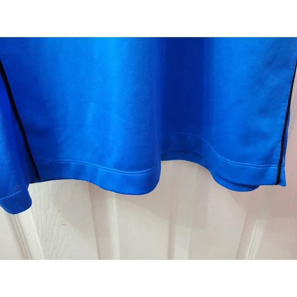 Nike Golf Nike Fit Dry Mens XXL 2X Blue Black Short Sleeve 1/4 Zip EUC